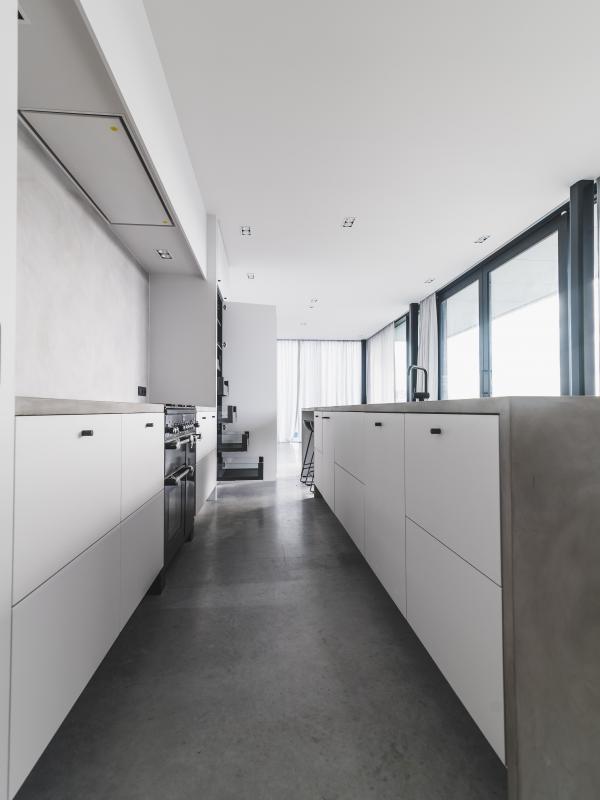 keuken met tadelakt werkblad